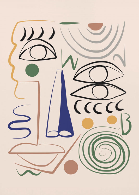 Lijnkunst Bizar | Canvas