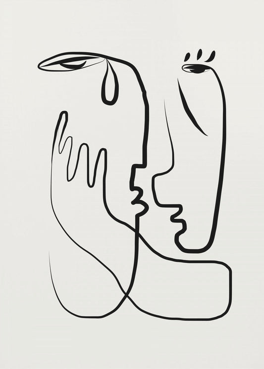 Don't Cry-lijnkunst | Canvas