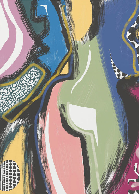 Kleurrijke abstracte kont | Poster