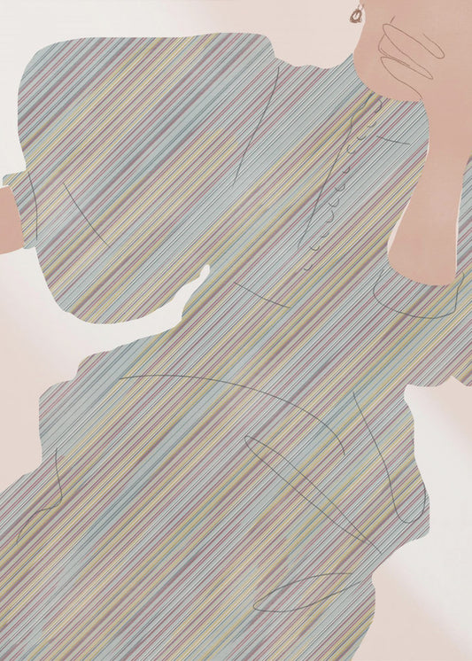 Gestreepte elegantie | Poster