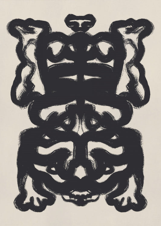 Symmetrisch zwart patroon | Poster