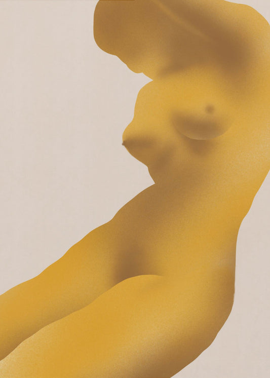 Gouden kleur naakt abstract | Poster
