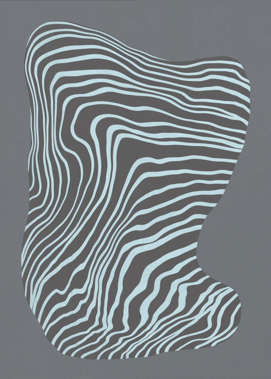 Lijnkunst opgesloten in ruimtegrijs | Canvas