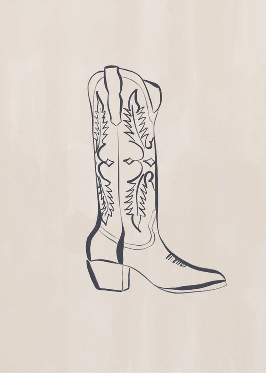 Cowboy Boots By Ivy Green Illustrations | Poster