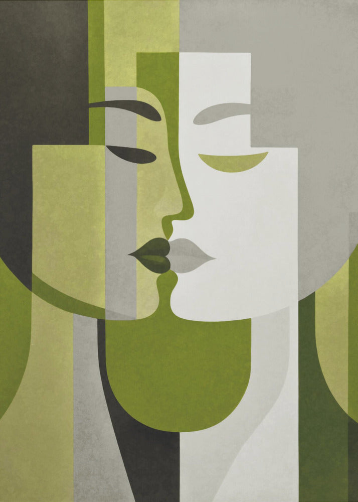 Kus me Groen Grijs | Poster