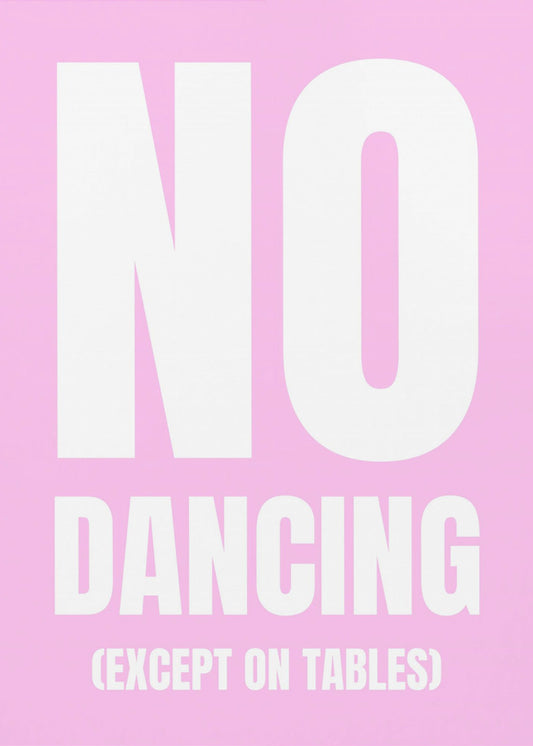 Alleen dansen op tafels | Poster