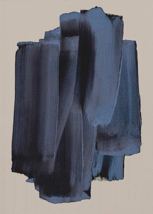 Abstracte penseelstreken 58 | Canvas