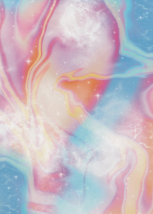 Vintage Pastel Ruimte | Poster