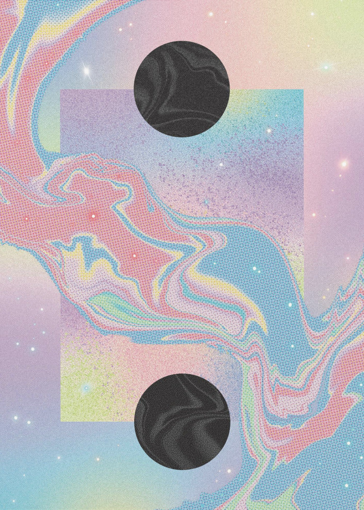 Zwart gat pastel kosmos | Poster