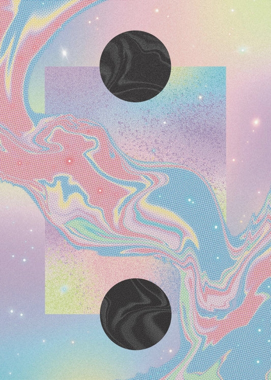 Zwart Gat Pastel Cosmos | Canvas