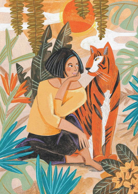 Woman with Tiger | Poster