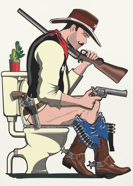 Cowboy On the Toilet | Poster