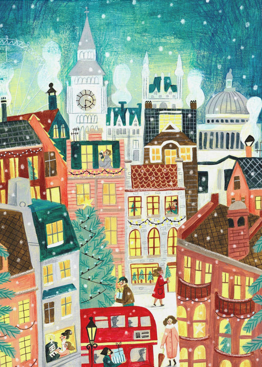 Christmas London in the snow | Poster