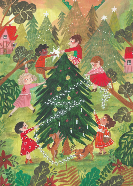 Decorating the Christmas tree | Canvas