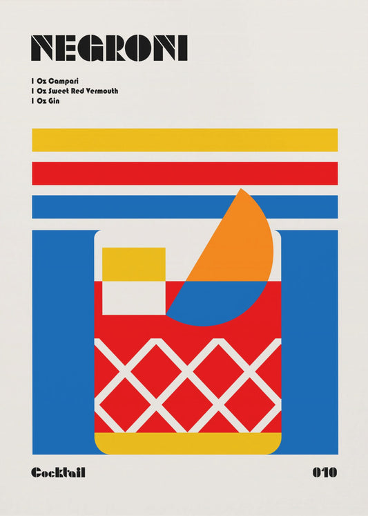Negroni Bauhaus Cocktail | Canvas