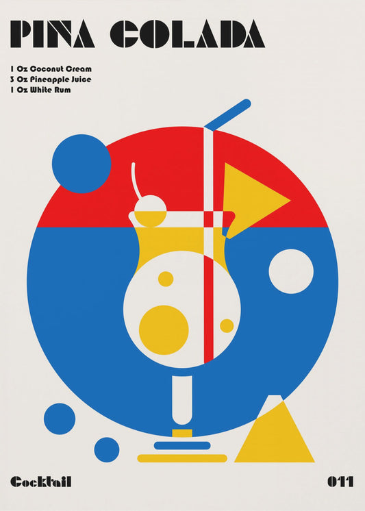 Pina Colada Bauhaus-cocktail | Poster