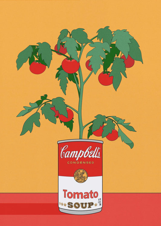 Campbells Soup Tomatenplant Retro Illustratie | Poster