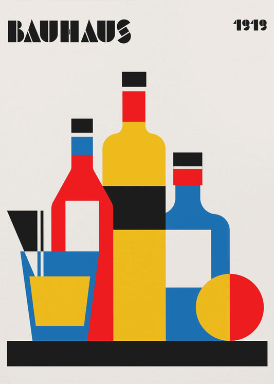 Bauhaus Wijnprint | Canvas