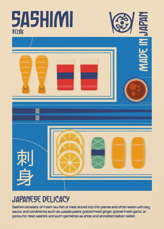 Sashimi Japans eten print | Canvas