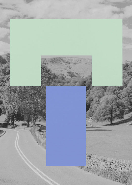 Geometrisch landschap | Poster