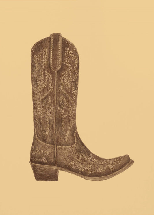 Bruine cowgirllaars | Canvas