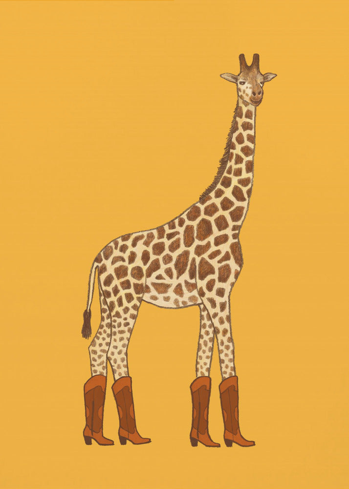 Jolene de Cowgirl Giraf | Canvas