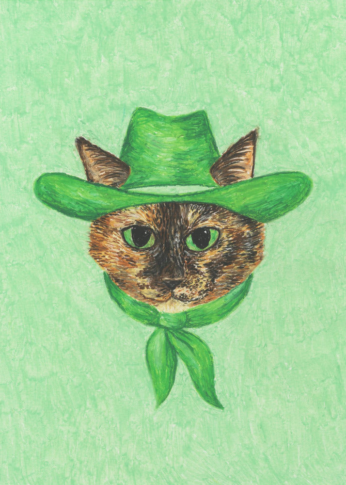 Tilly de Cowgirl Tortie Cat | Poster