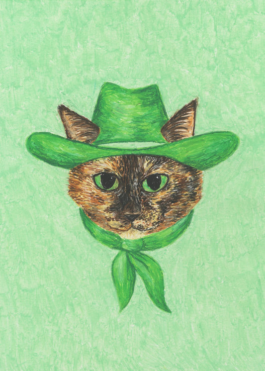 Tilly de Cowgirl Tortie Cat | Canvas