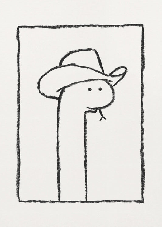 Squiggles de slang in een Stetson | Canvas