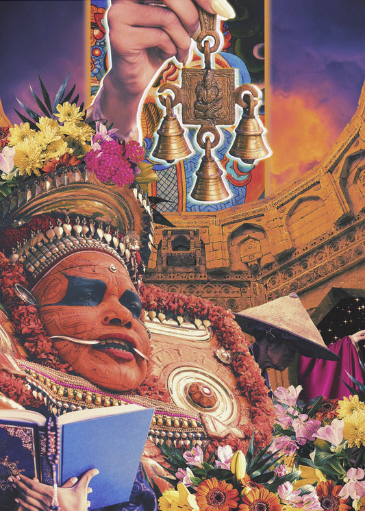 Retro Fantasy Cultuur Collage | Canvas