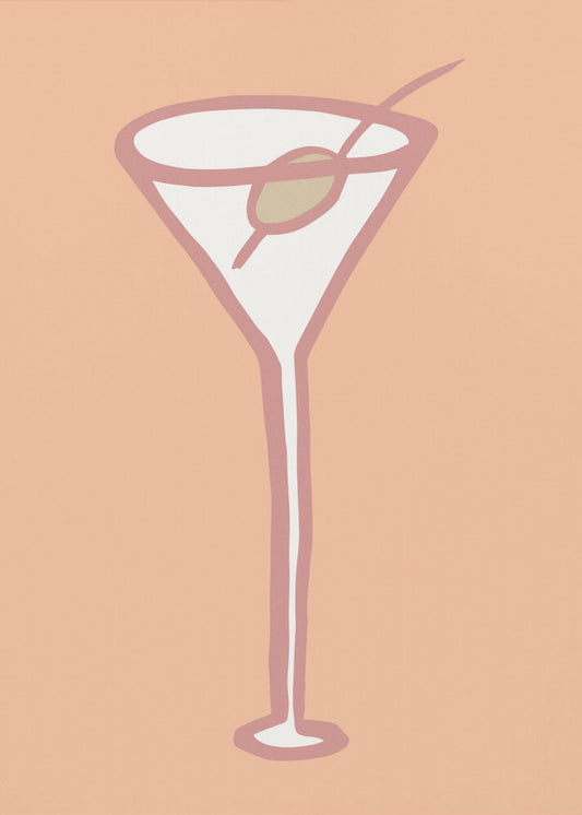Olijf in glas perzikdons poster | Canvas