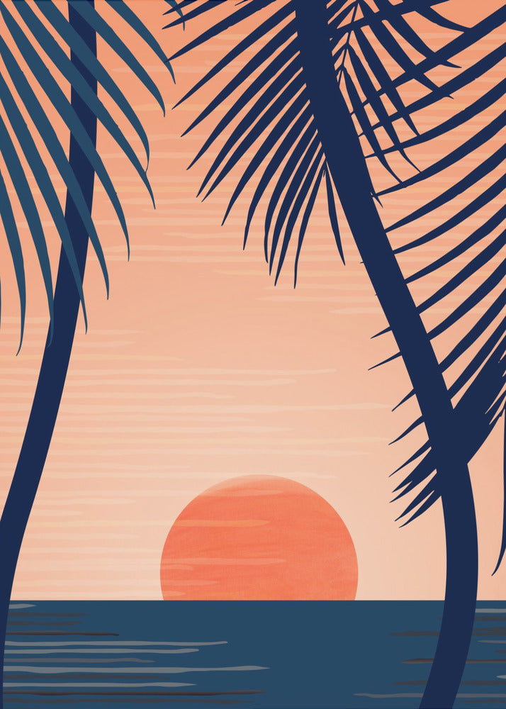 Zonsondergangstrand | Canvas