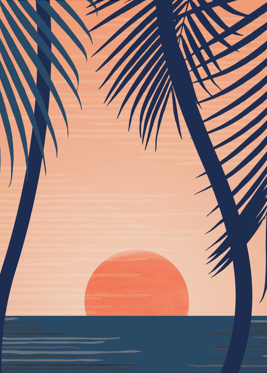 Zonsondergangstrand | Canvas