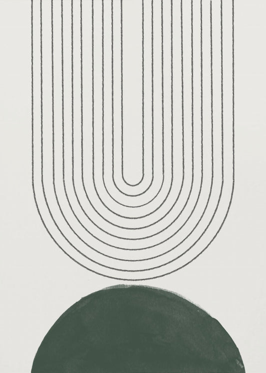 Groen Mid Century Modern nr. 5 | Canvas