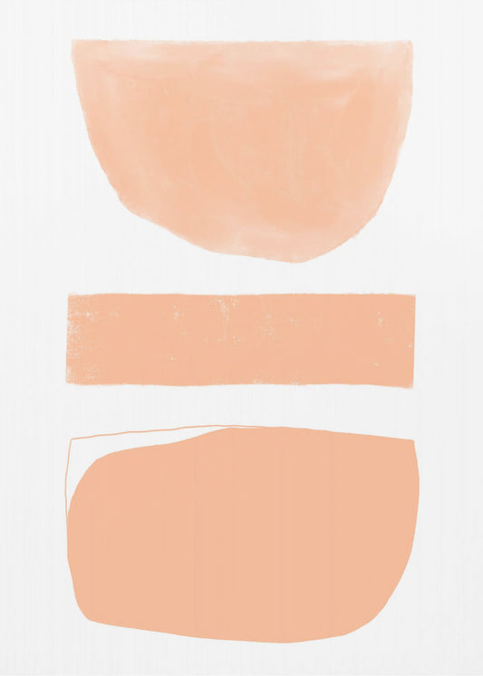 Peach Abstract Shapes | Canvas