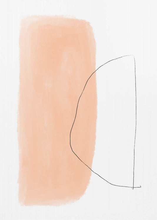 Peachy Contours | Poster