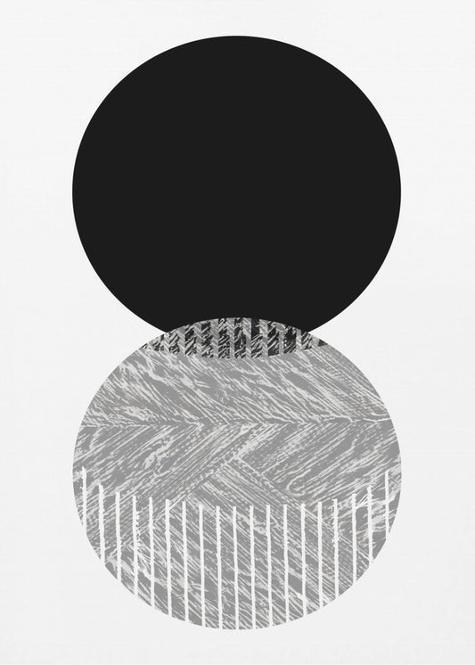 Zwartgrijze stippen Bauhaus nr. 2 | Poster