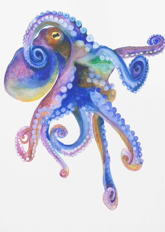 Blauwe zee-octopus | Canvas