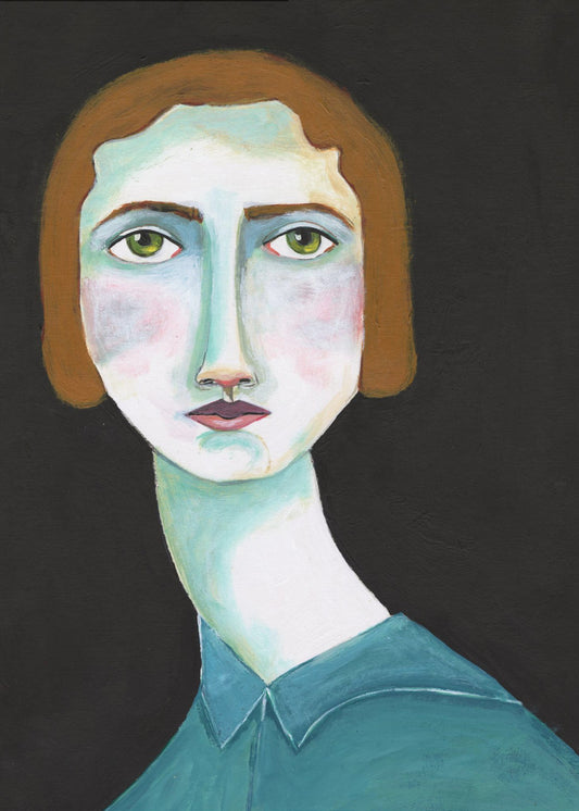 Vintage dame op zoek | Canvas