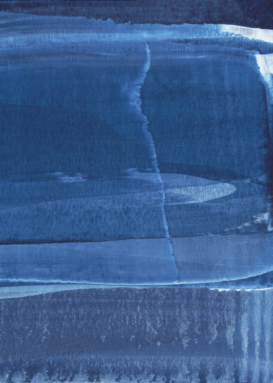 Blue Texture Flowing Vertical Lines | Canvas