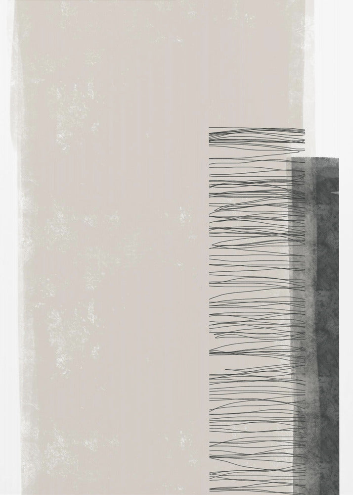 Monochroom palet met verticale lijnen | Poster