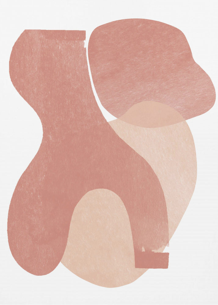 Peach Paper Cut Composition No.2 | Canvas