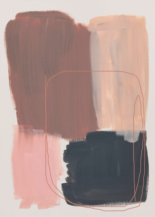 Abstracte penseelstreken 120 | Canvas