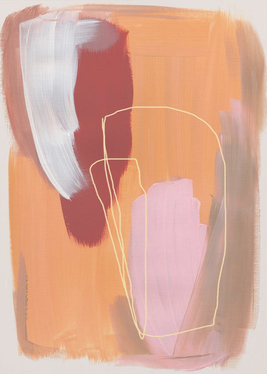Abstracte penseelstreken 125 | Canvas