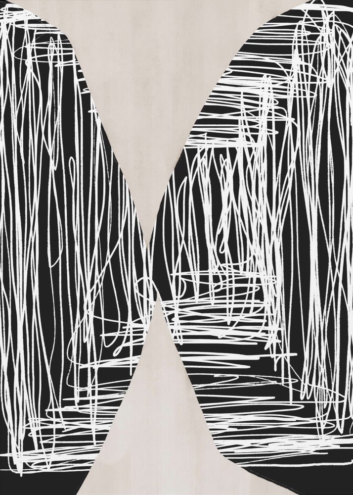 Monochroom doolhof | Poster