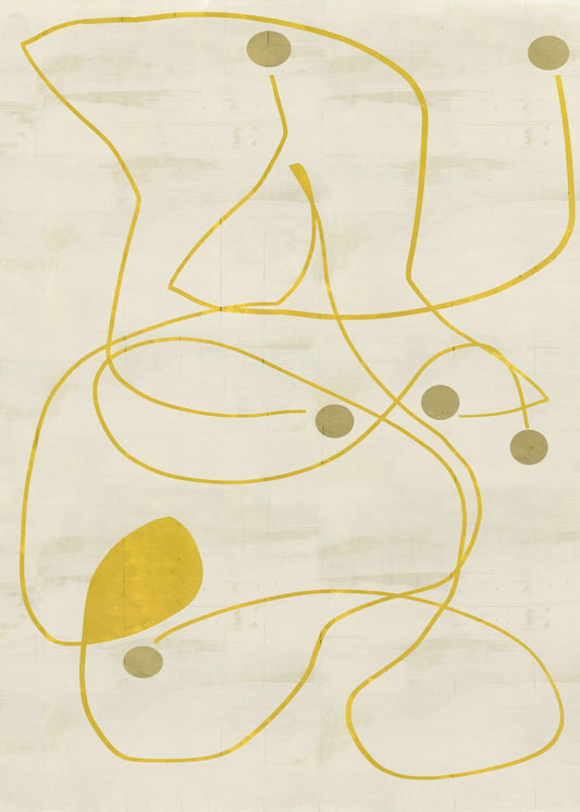 Neutrale lijnen en stippen 2 | Canvas