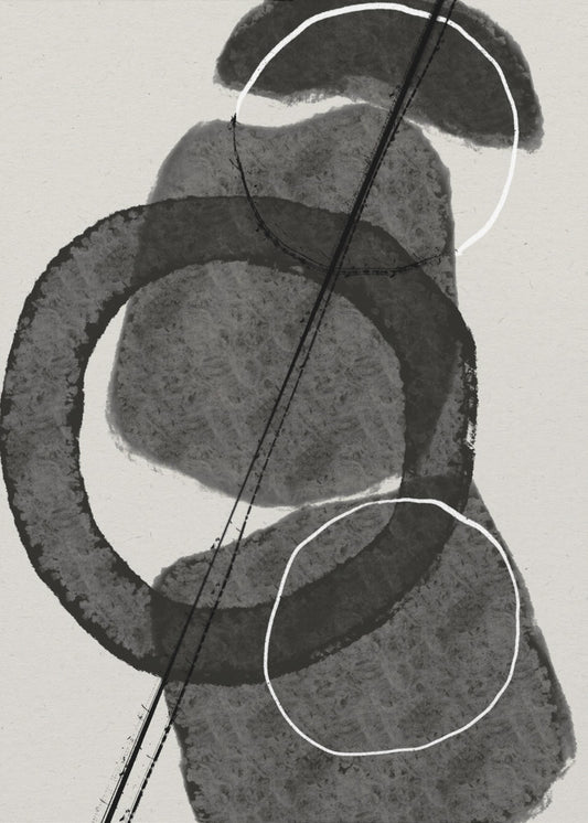 Monochrome cirkels | Canvas
