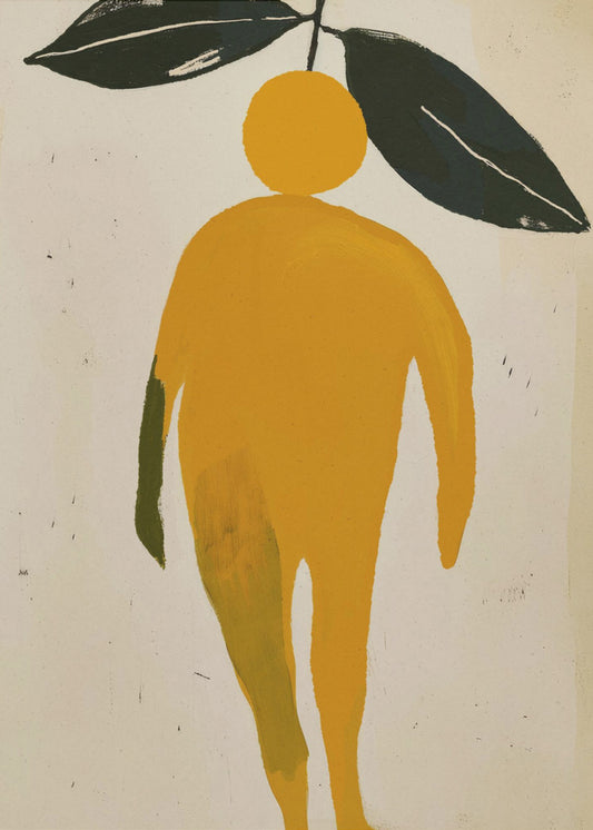 Oranje bladfiguur | Canvas