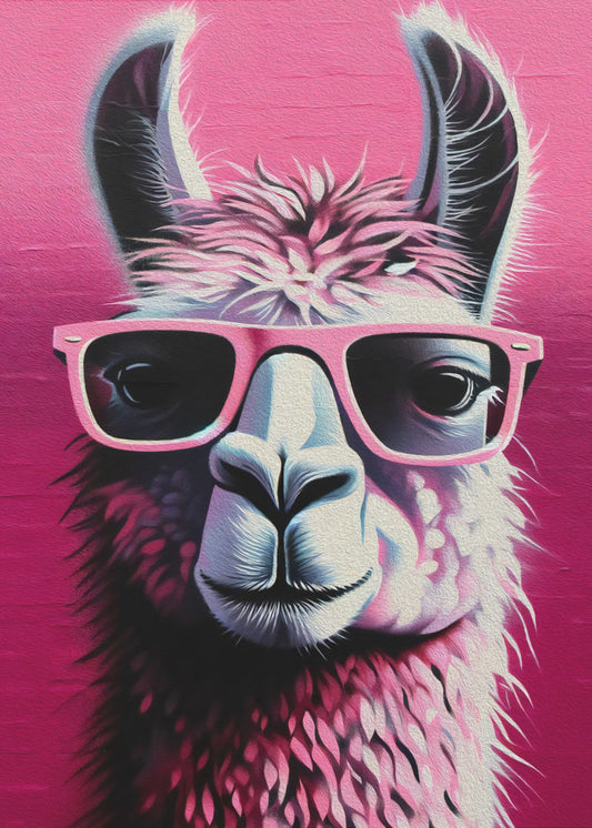 Roze Lama | Canvas