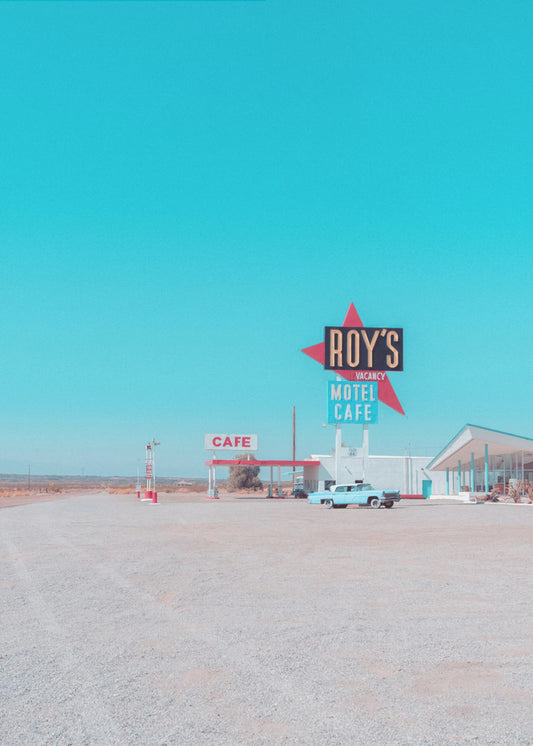 Roy's Motel Cafe Vintage Bord | Canvas